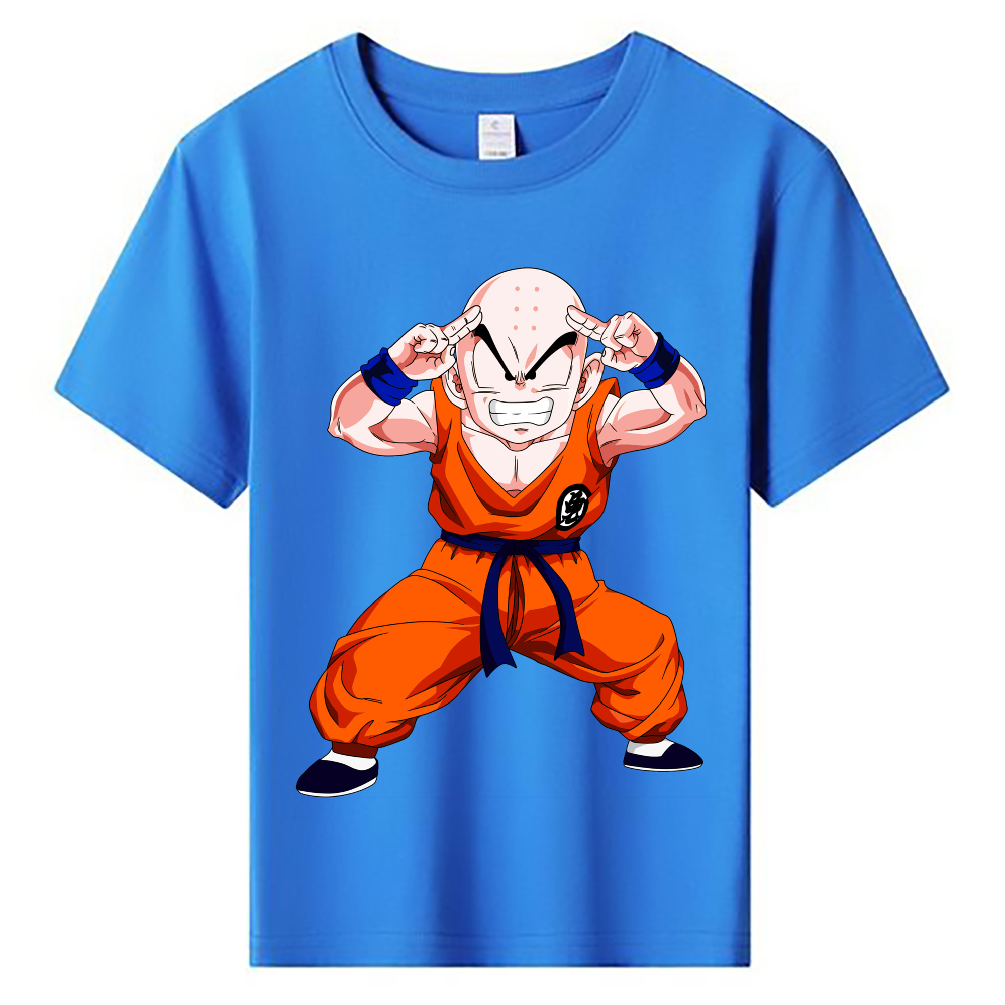 （画像用） ドラゴンボール クリリン DRAGON BALL krillin 綿100％キッズTシャツ（フロントプリント）